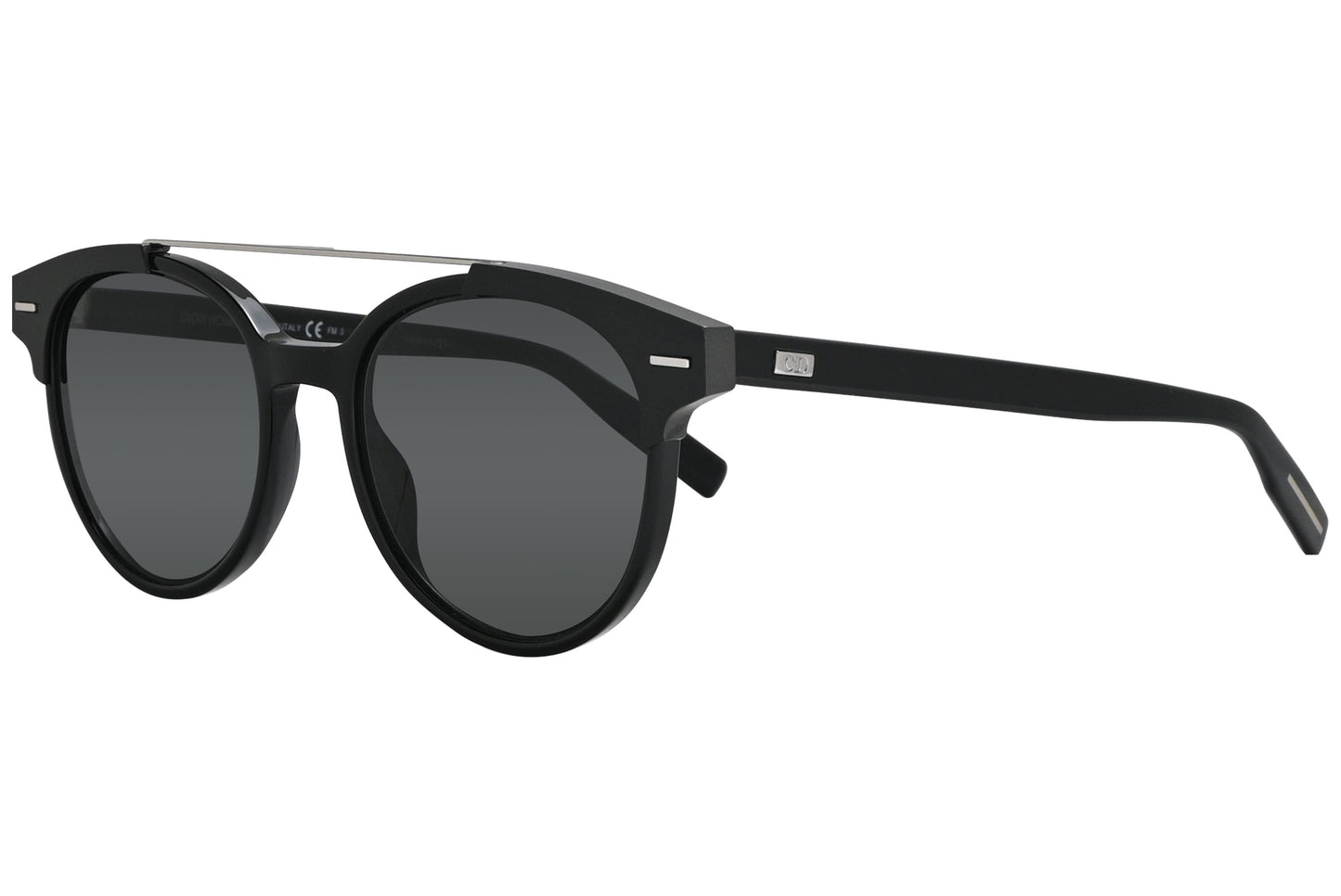 Christian Dior Black Color Aviator Sunglasses Viewed From A 45-Degree Angle.