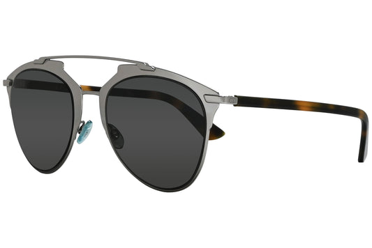 Christian Dior Gray Color Aviator Sunglasses Viewed From A 45-Degree Angle.