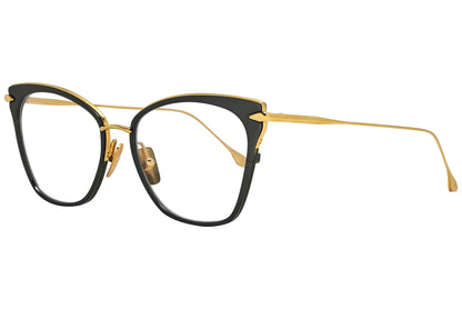 dita arise gold eyeglasses frame viewed from a 45-degree angle.