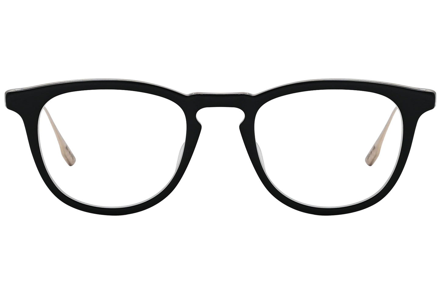 dita falson gold eyeglasses frame viewed from front.