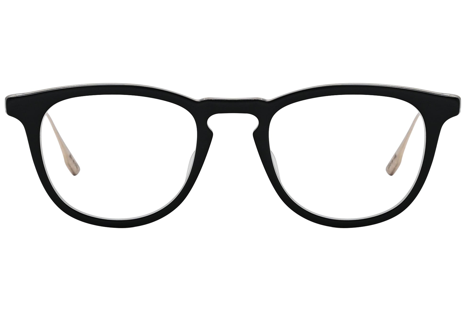 dita falson gold eyeglasses frame viewed from front.