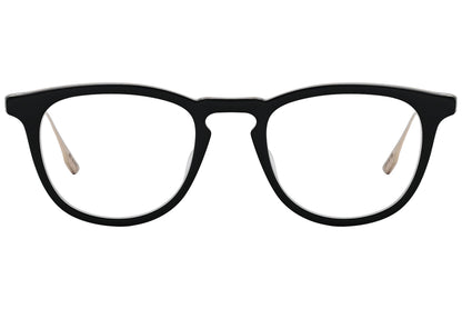 dita falson gold eyeglasses frame viewed from front.