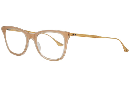 dita ashlar gold eyeglasses frame viewed from a 45-degree angle.