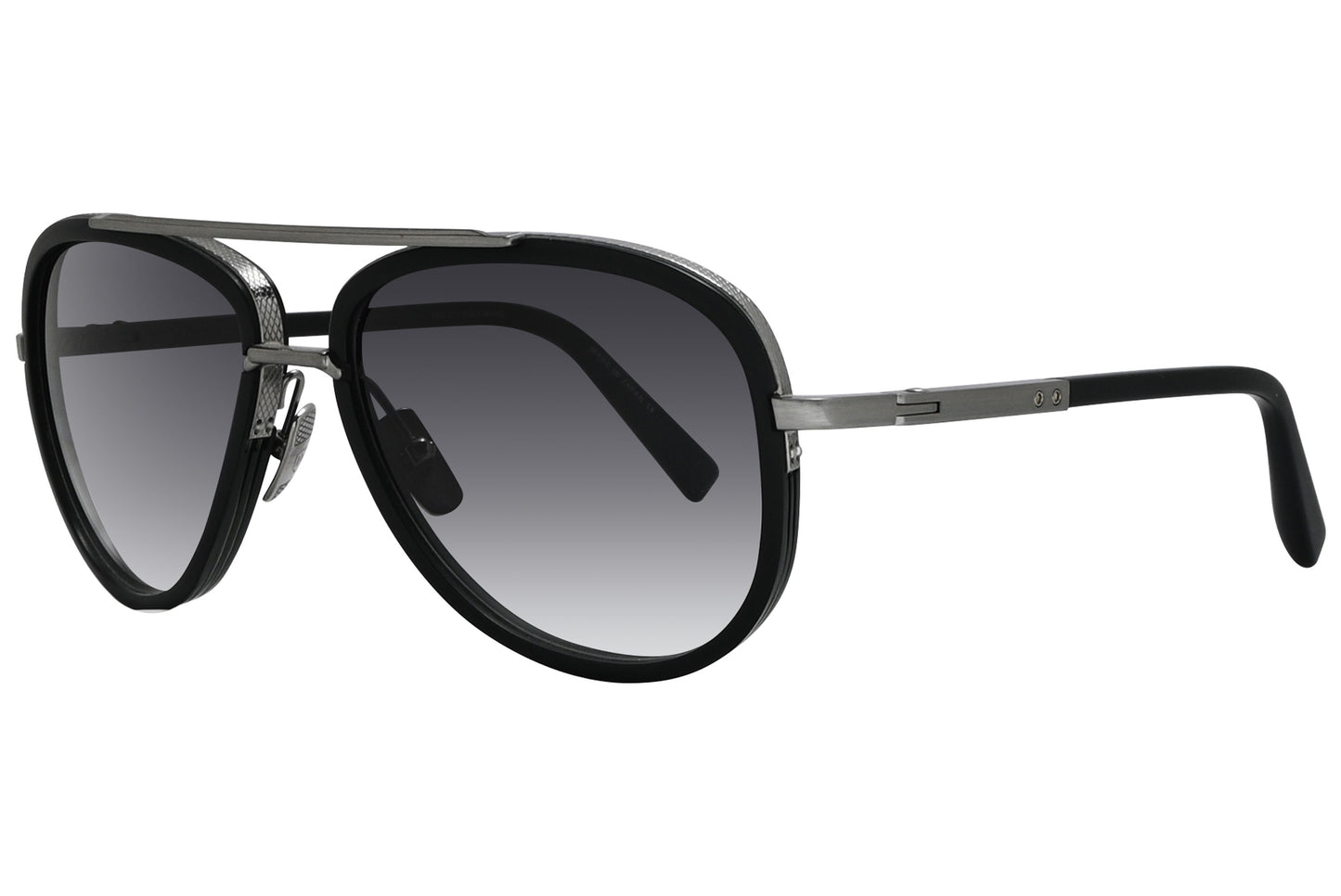 Side view of Dita Aviator DRX2031 sunglasses in black and silver