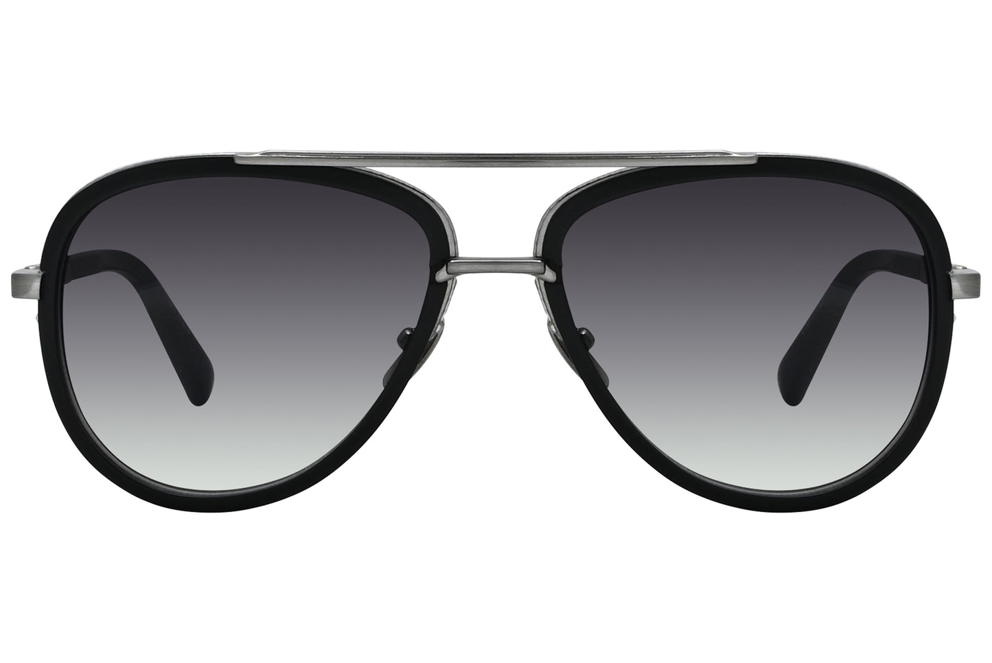 Close-up of Dita DRX2031 aviator frame with black and silver details