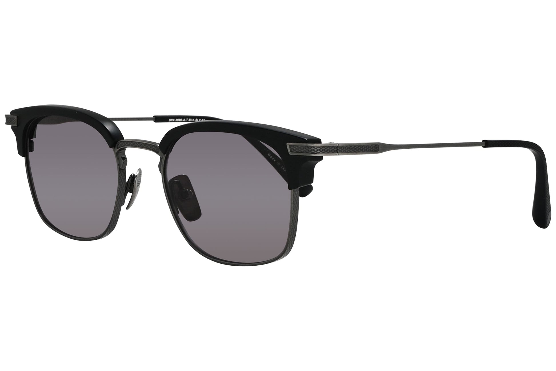 Dita Browline Black Sunglasses Model: DRX2080-BLK-SLV-S1 Side View