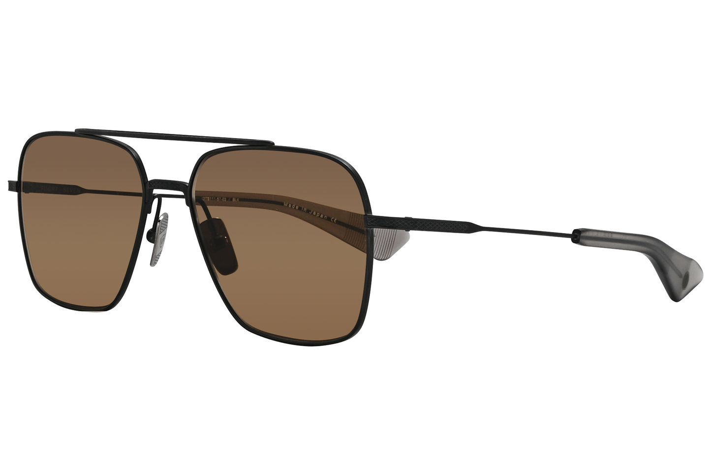 Side view of Dita Aviator Sunglasses DTS111 with black frame