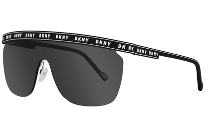 DKNY Shield Matte Black Sunglasses Model: DK538S-005 Side View