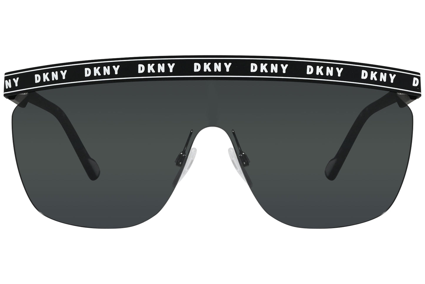 DKNY Shield Matte Black Sunglasses Model: DK538S-005 Front View