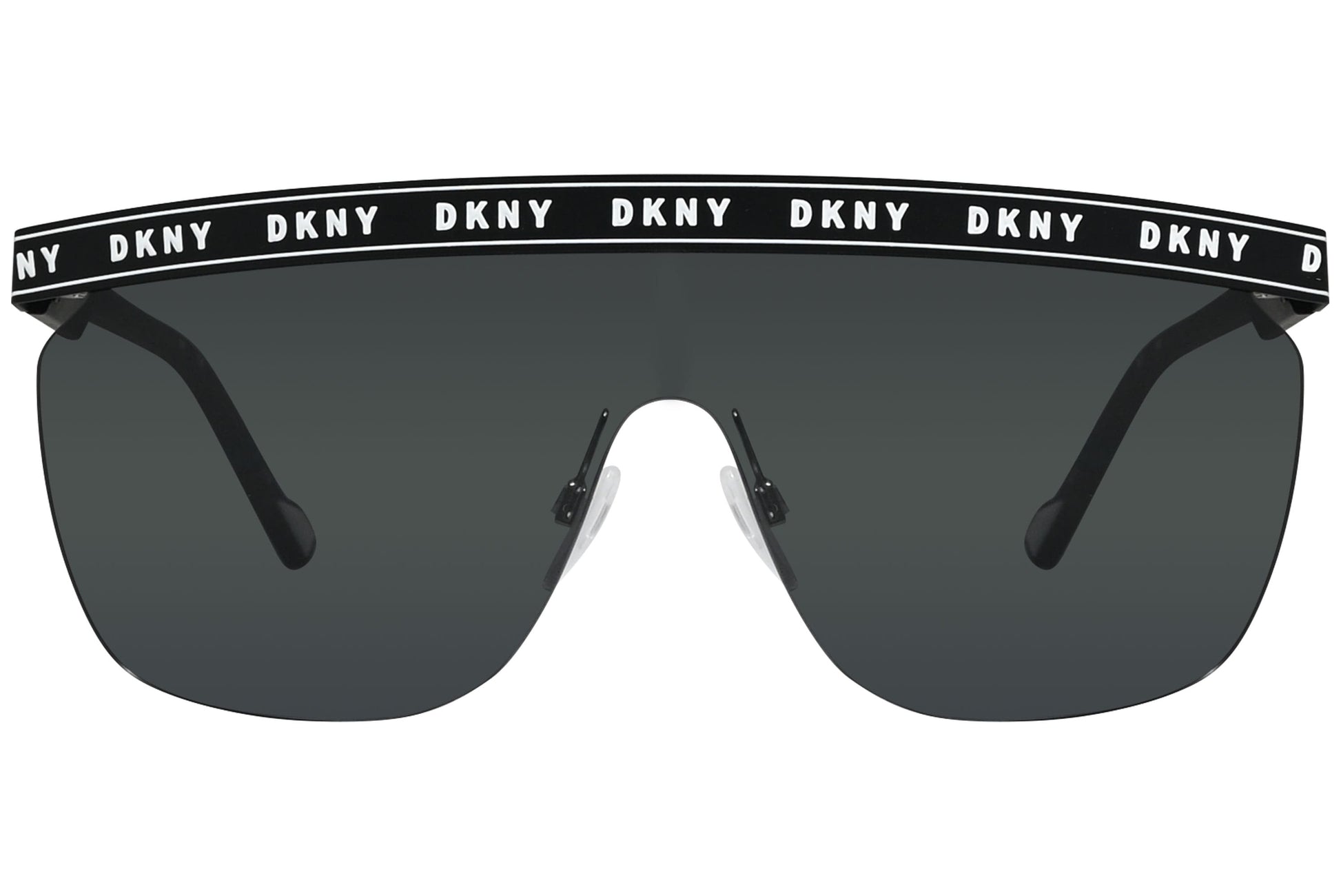 DKNY Shield Matte Black Sunglasses Model: DK538S-005 Front View