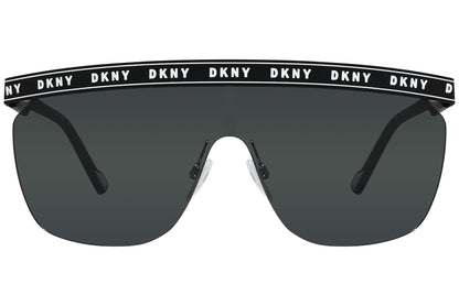 DKNY Shield Matte Black Sunglasses Model: DK538S-005 Front View