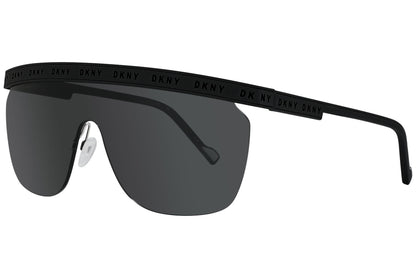 DKNY Shield Matte Black Sunglasses Model: DK538S-007 Side View