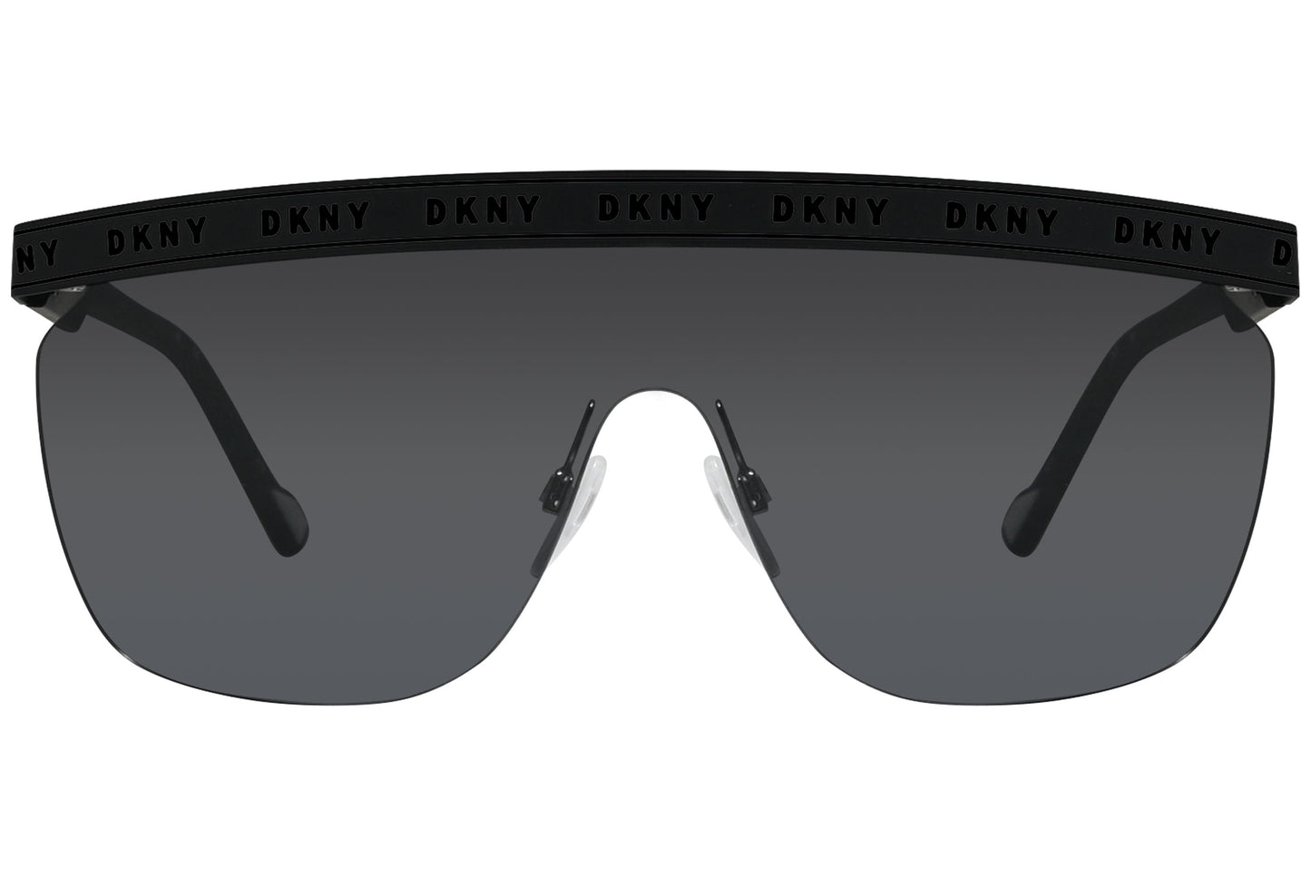 DKNY Shield Matte Black Sunglasses Model: DK538S-007 Front View