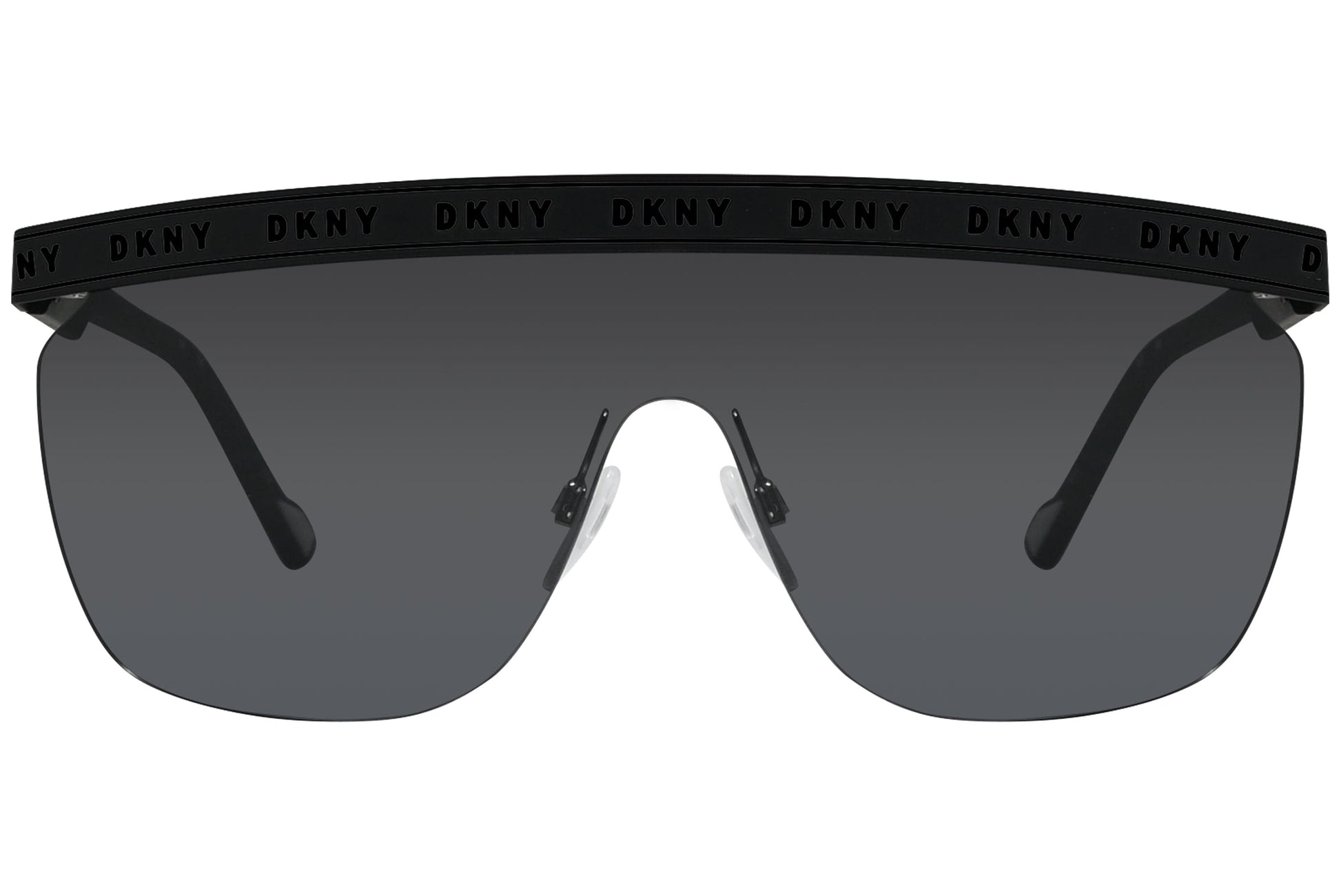 DKNY Shield Matte Black Sunglasses Model: DK538S-007 Front View