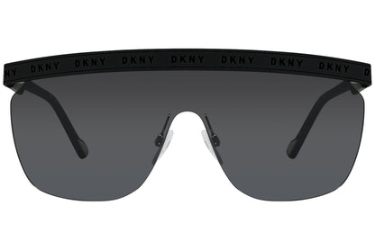 DKNY Shield Matte Black Sunglasses Model: DK538S-007 Front View