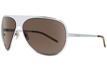 Close-up of Dolce & Gabbana aviator sunglasses for women in brown and silver finish