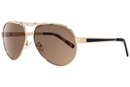 Close-up of Dolce & Gabbana brown aviator sunglasses for men showing lens tint and metallic frame details
