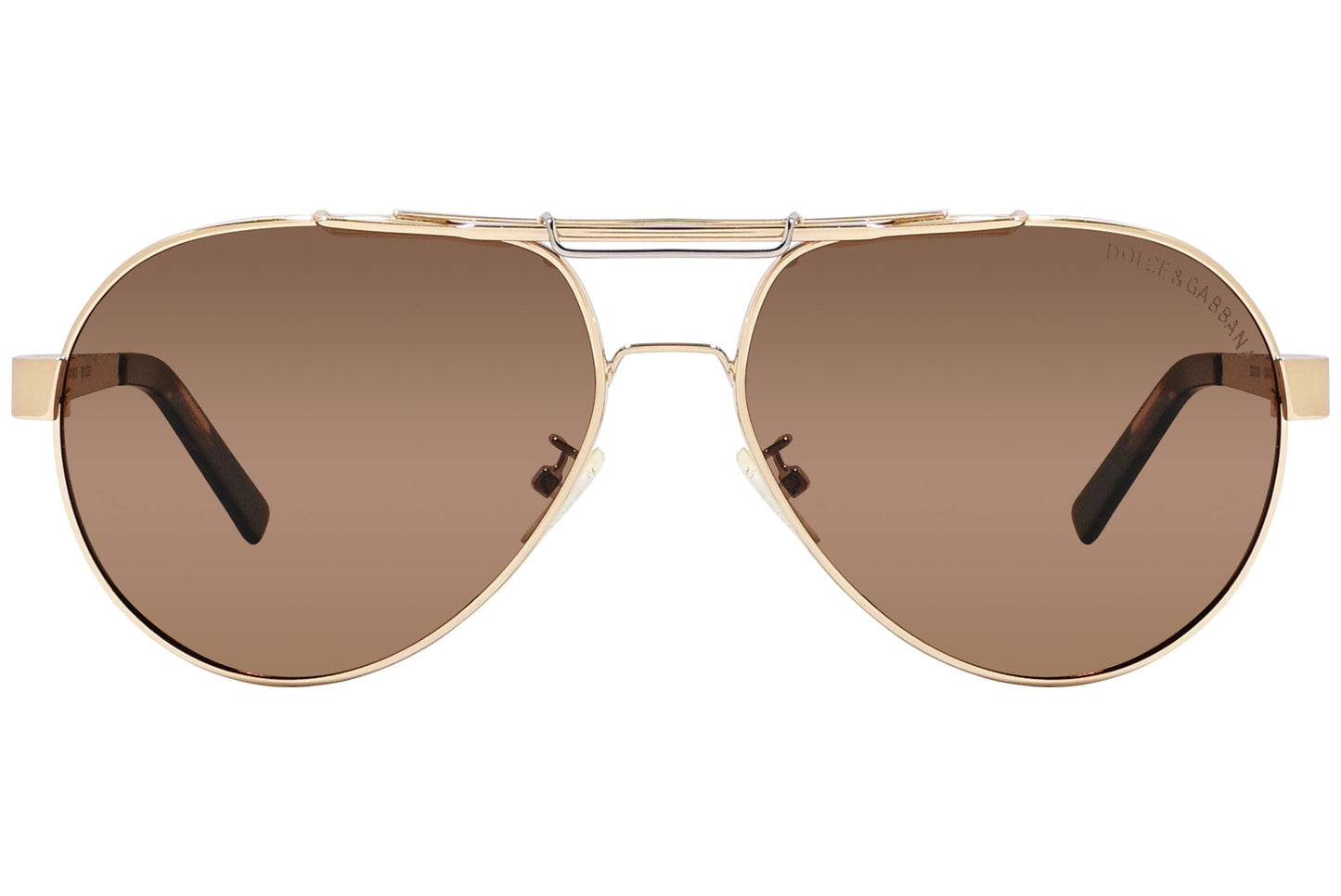 Dolce & Gabbana Aviator Brown Sunglasses Model: DG2105-034/13 Front View