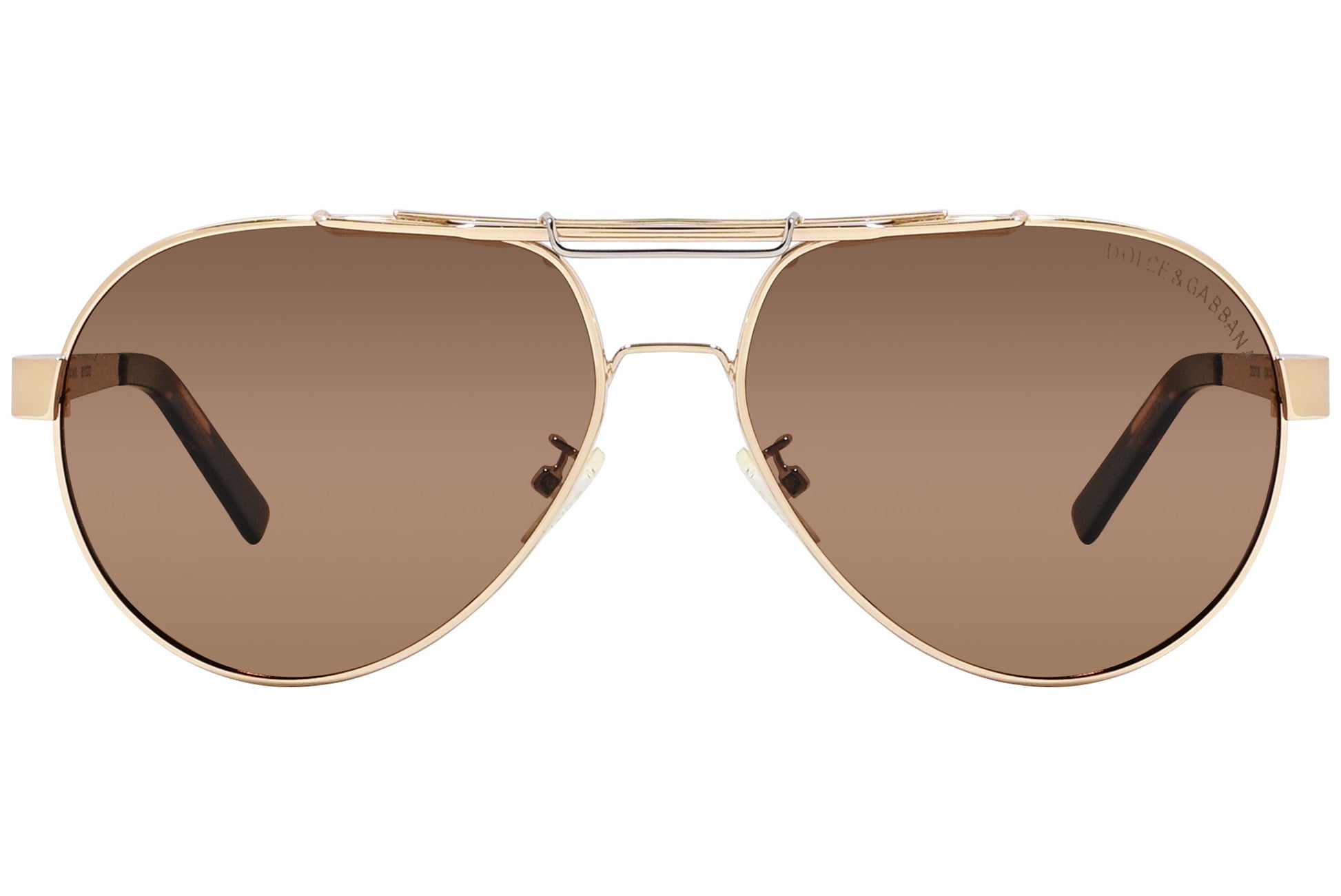 Dolce & Gabbana Aviator Brown Sunglasses Model: DG2105-034/13 Front View