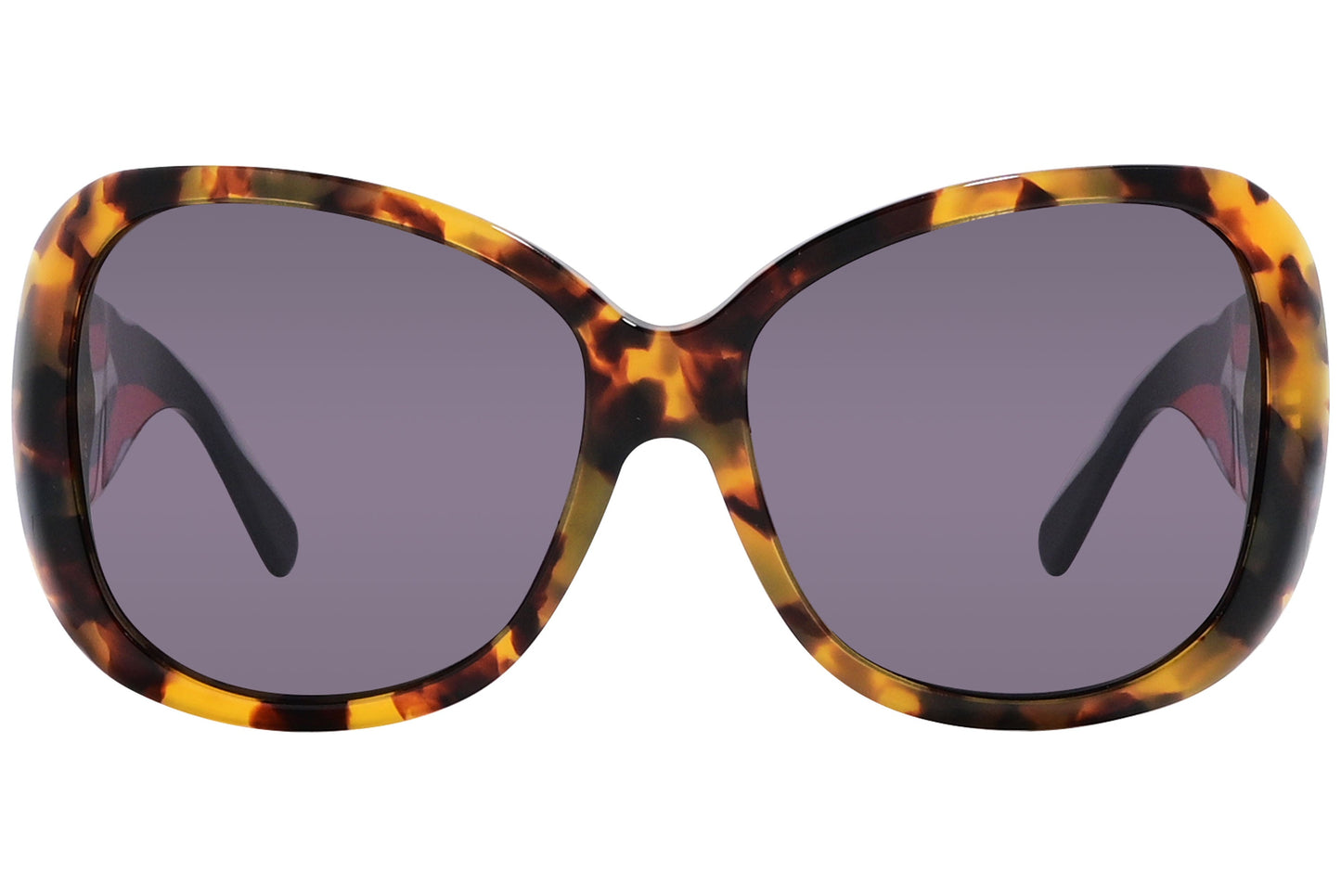 Close-up of Dolce & Gabbana oval sunglasses in tortoise with smooth finish and lens detailing

