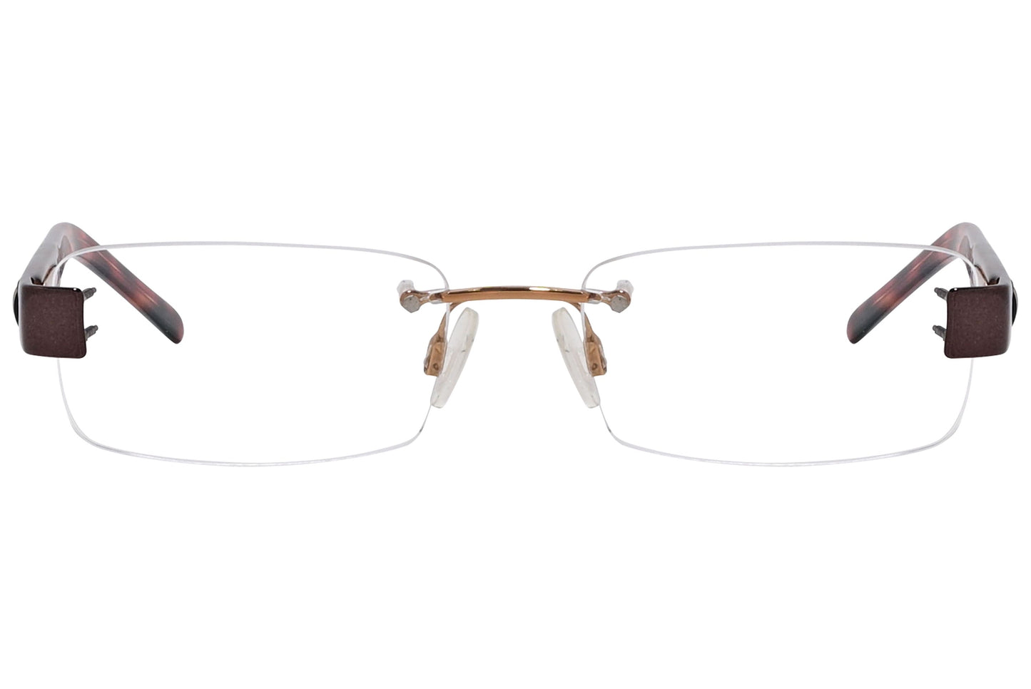 dolce & gabbana rectangle red eyeglasses frame viewed from front angle.