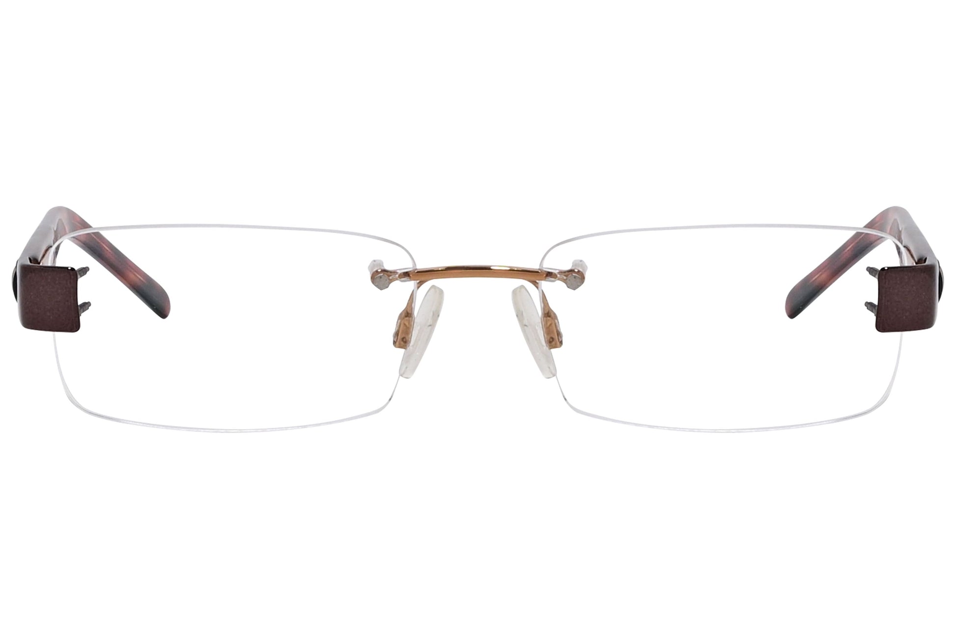 dolce & gabbana rectangle red eyeglasses frame viewed from front angle.