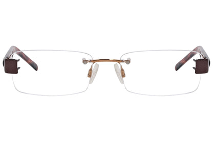 dolce & gabbana rectangle red eyeglasses frame viewed from front angle.