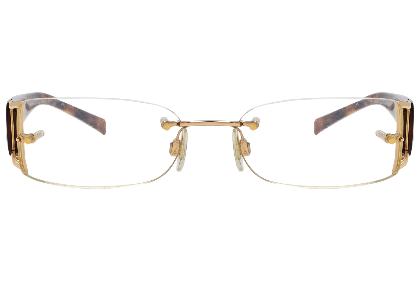 D&G Wrap Around Tortoise Eyeglasses Frame Viewed From Front Angle.