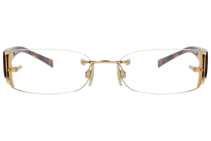 D&G Wrap Around Tortoise Eyeglasses Frame Viewed From Front Angle.