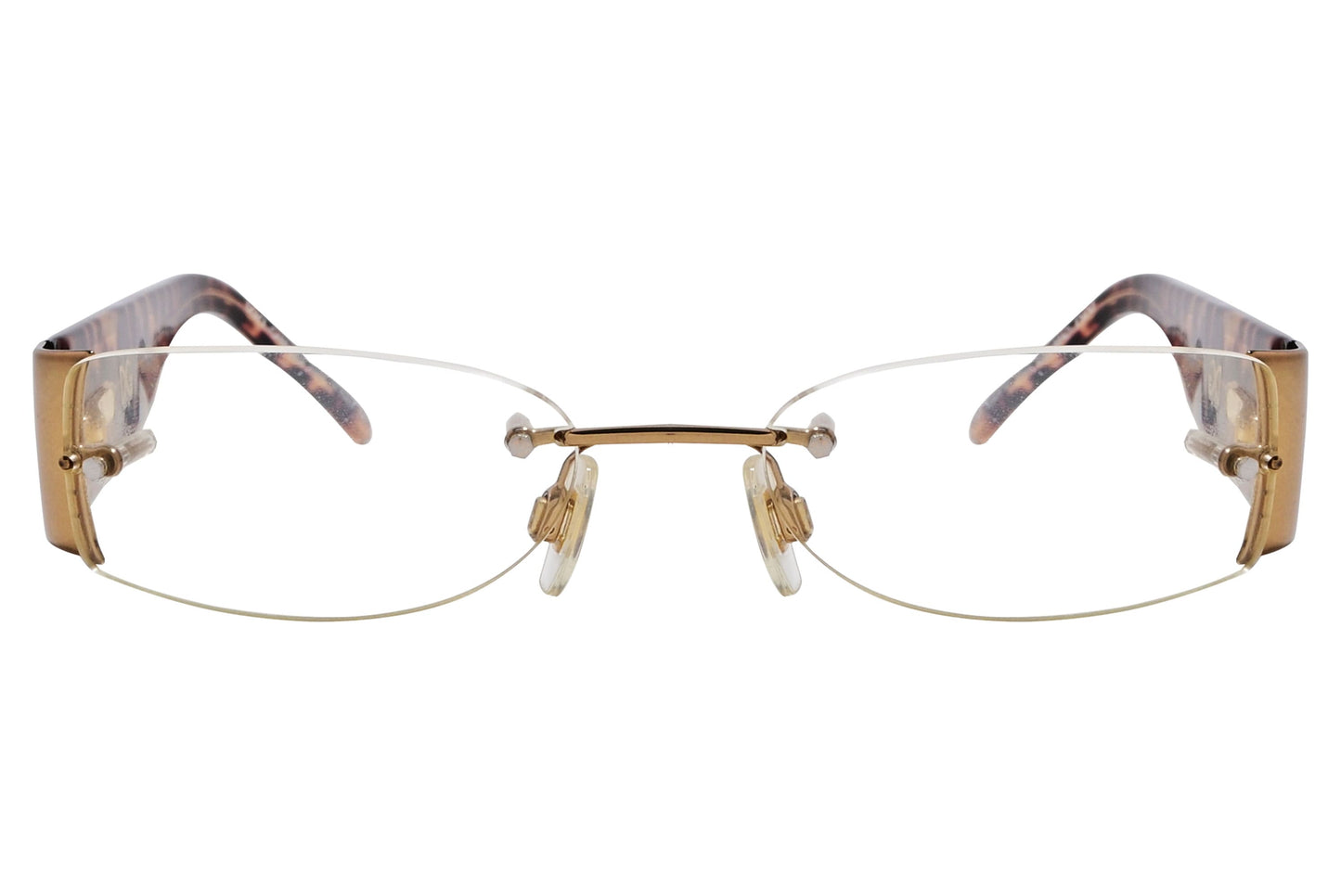 D&G Wrap Around Tortoise Eyeglasses Frame Viewed From Front Angle.