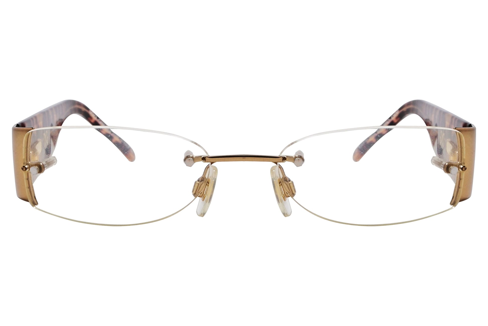 D&G Wrap Around Tortoise Eyeglasses Frame Viewed From Front Angle.