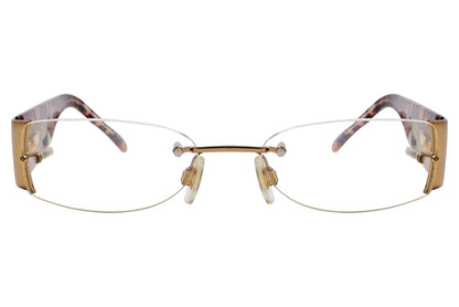 D&G Wrap Around Tortoise Eyeglasses Frame Viewed From Front Angle.