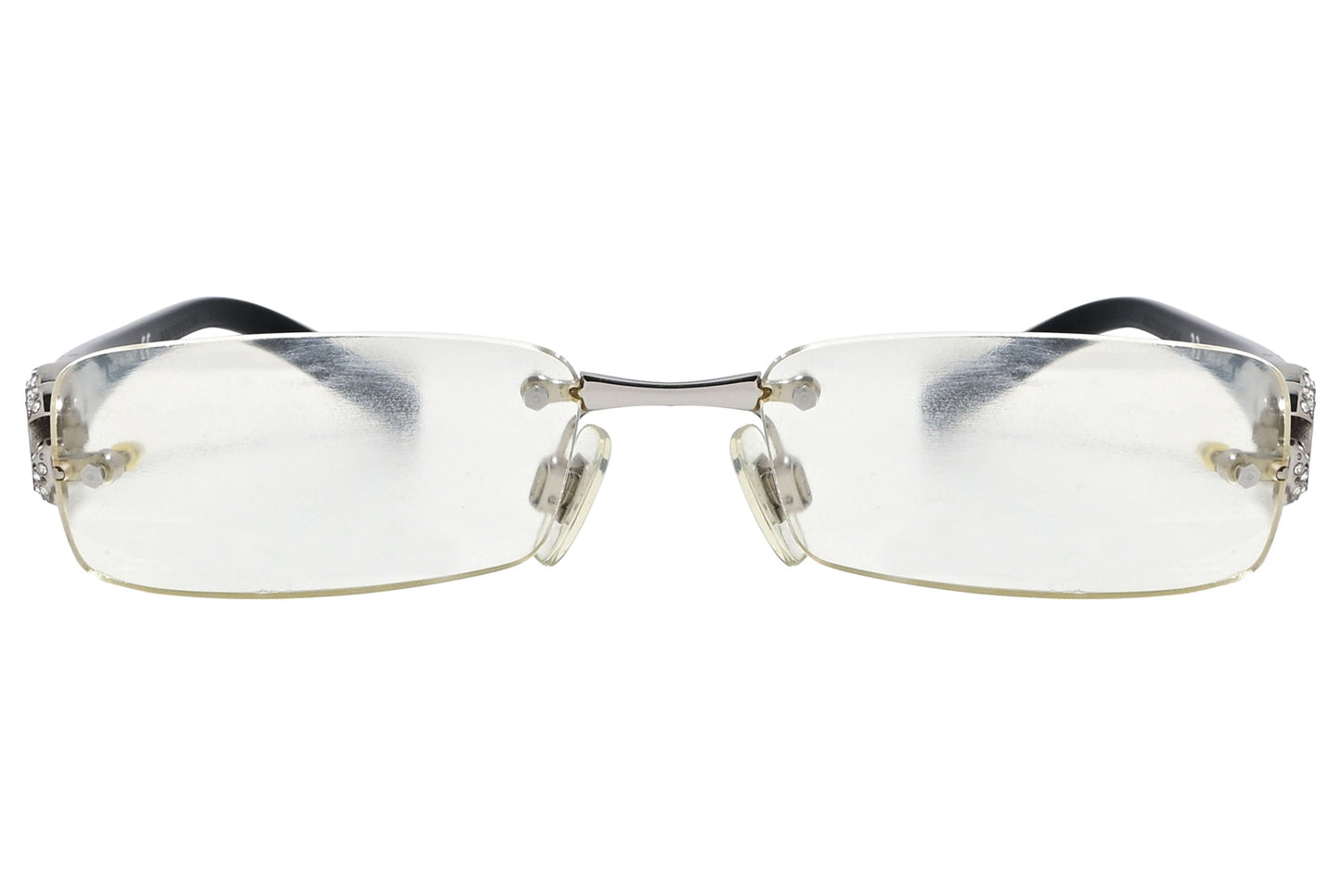 D&G Rectangle Black Eyeglasses Frame Viewed From Front Angle.