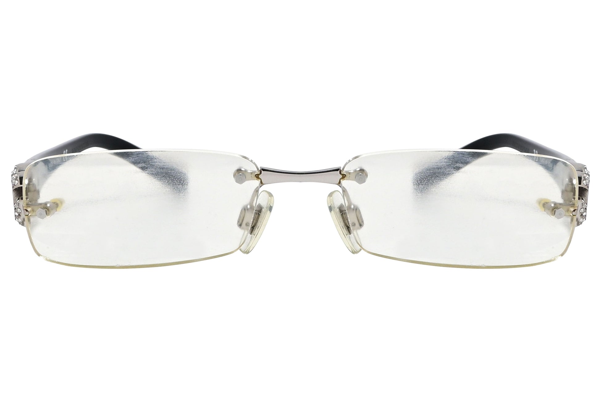 D&G Rectangle Black Eyeglasses Frame Viewed From Front Angle.