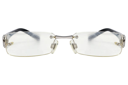 D&G Rectangle Black Eyeglasses Frame Viewed From Front Angle.