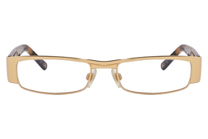 D&G Wrap Around Red Eyeglasses Frame Viewed From Front Angle.