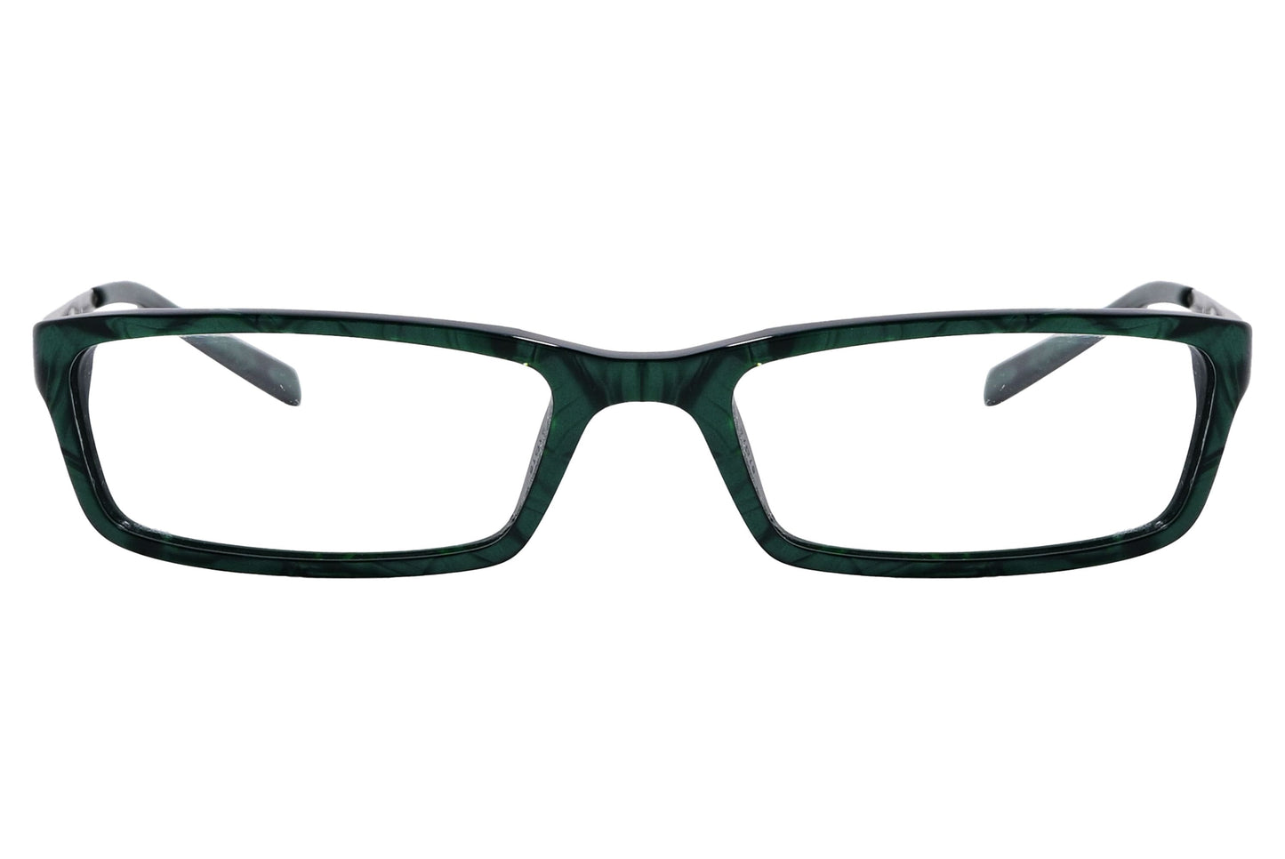 D&G Rectangle Green Eyeglasses Frame Viewed From Front Angle.