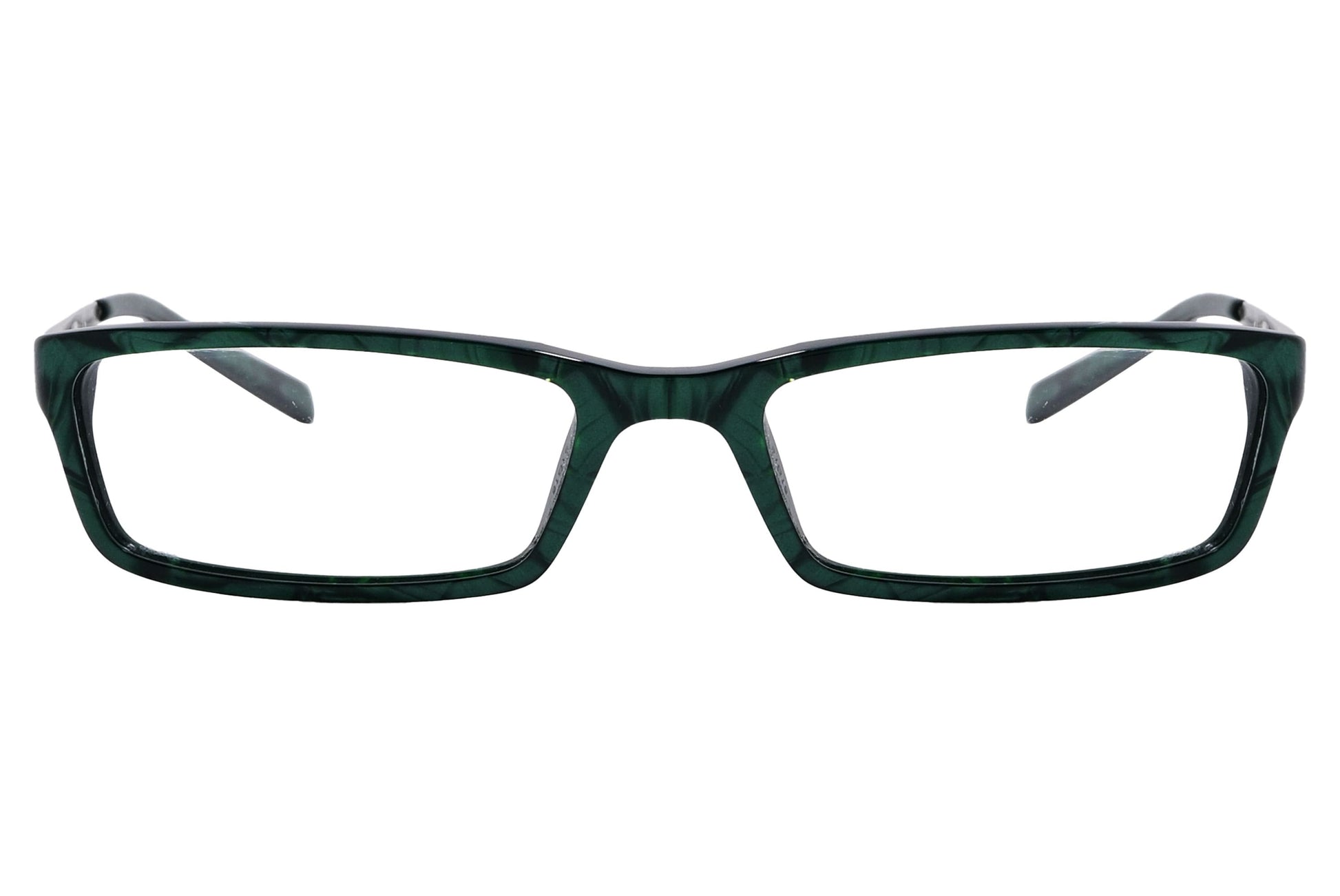 D&G Rectangle Green Eyeglasses Frame Viewed From Front Angle.