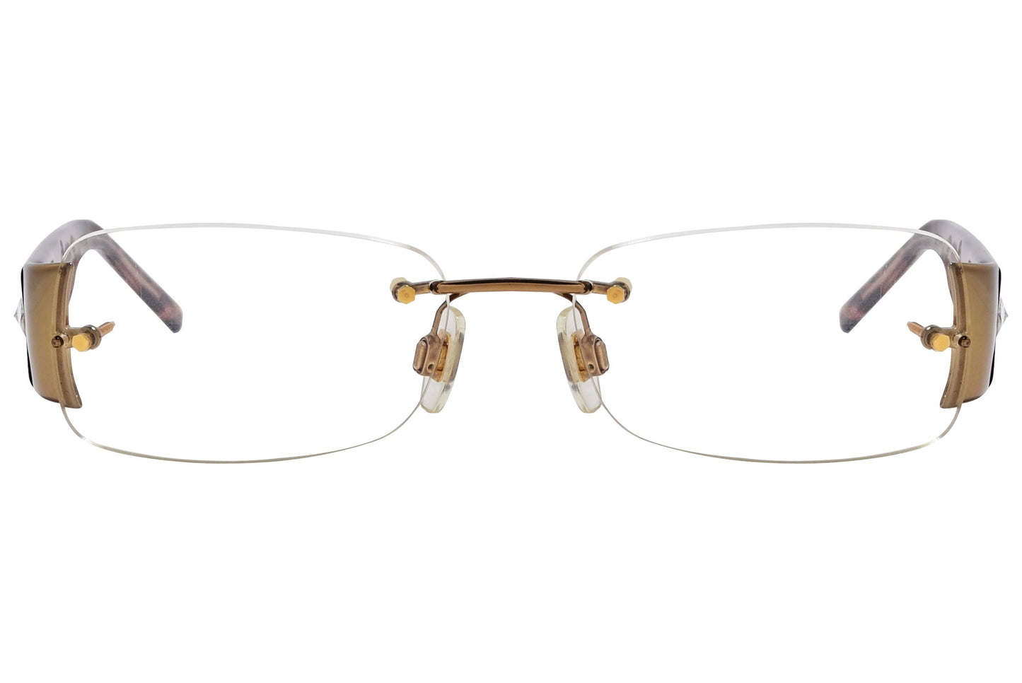 D&G Wrap Around Tortoise Eyeglasses Frame Viewed From Front Angle.