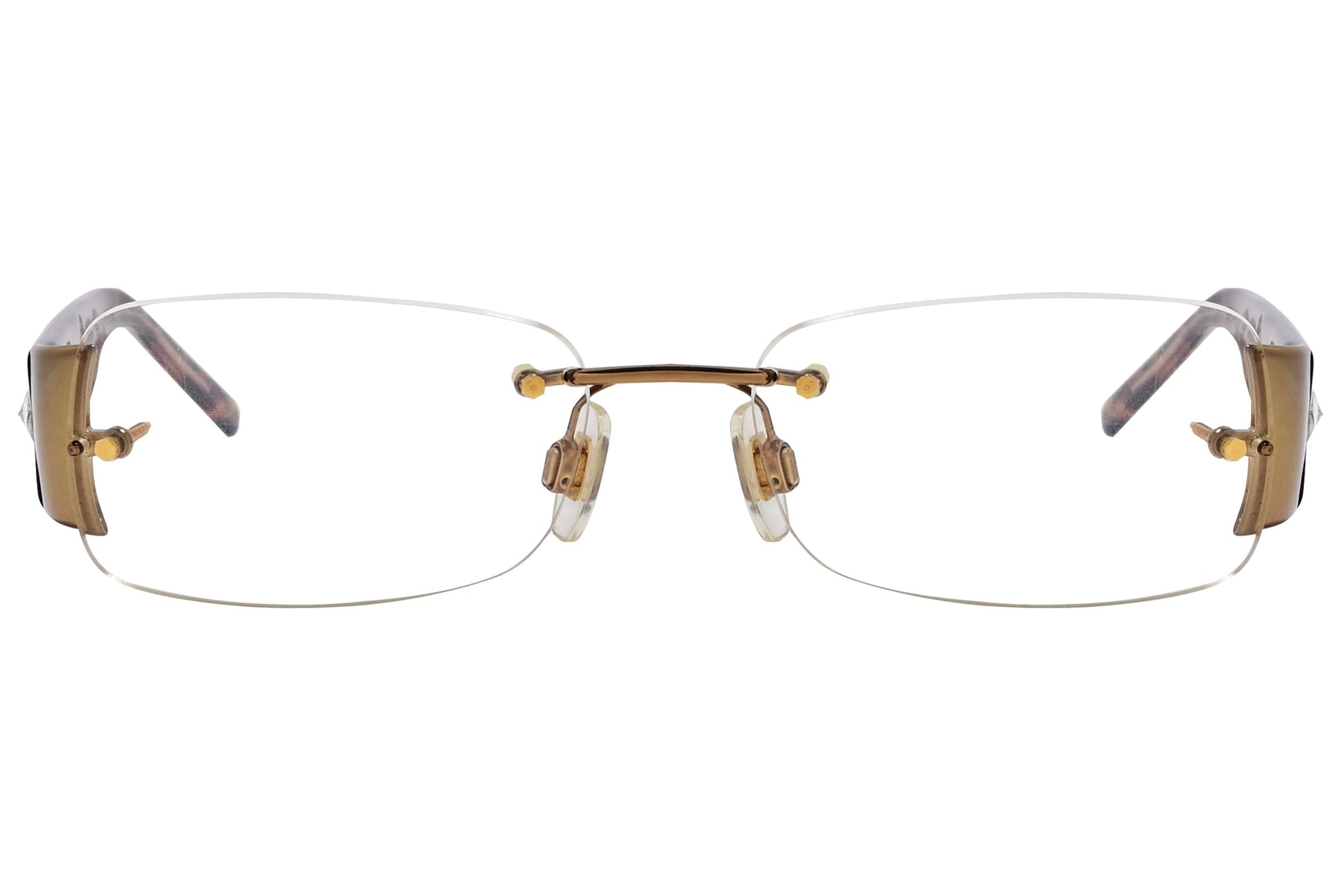 D&G Wrap Around Tortoise Eyeglasses Frame Viewed From Front Angle.