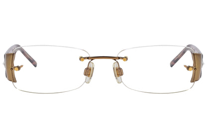 D&G Wrap Around Tortoise Eyeglasses Frame Viewed From Front Angle.