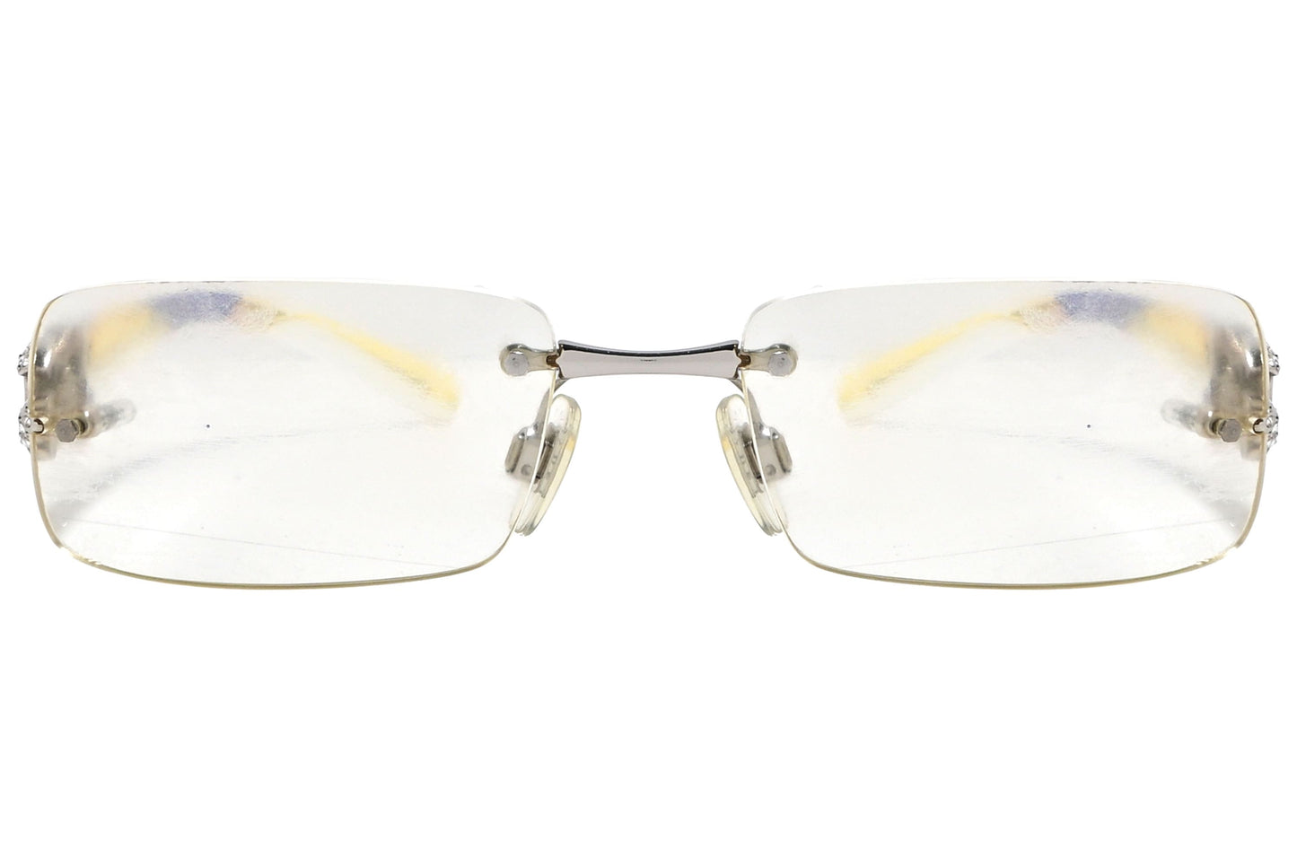 D&G Rectangle Purple Eyeglasses Frame Viewed From Front Angle.