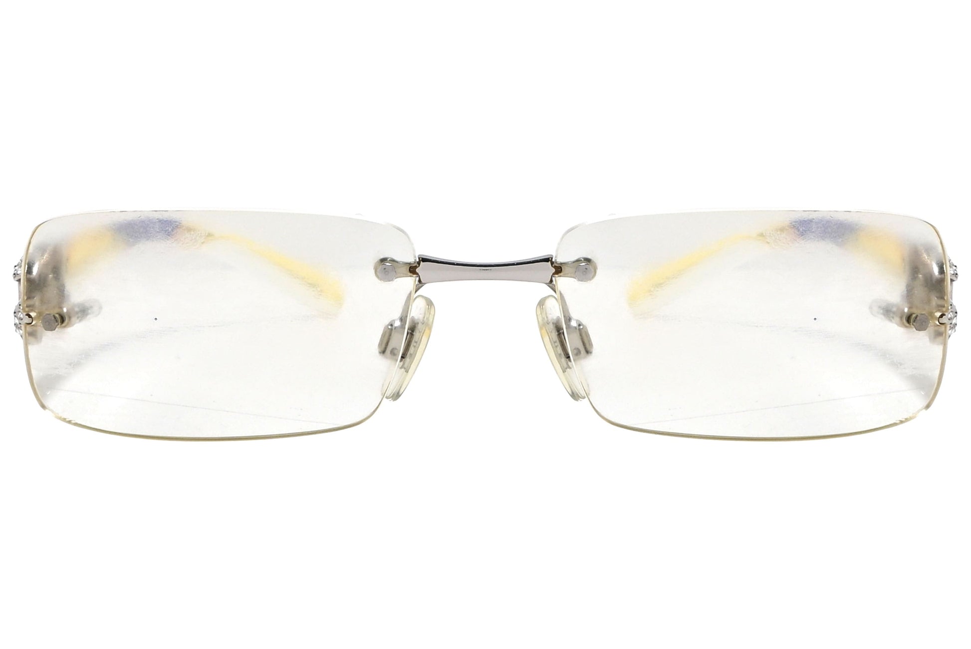 D&G Rectangle Purple Eyeglasses Frame Viewed From Front Angle.