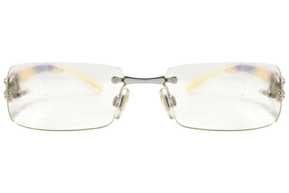 D&G Rectangle Purple Eyeglasses Frame Viewed From Front Angle.