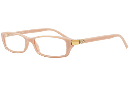 D&G Rectangle Pink Eyeglasses Frame Viewed From A 45-Degree Angle.