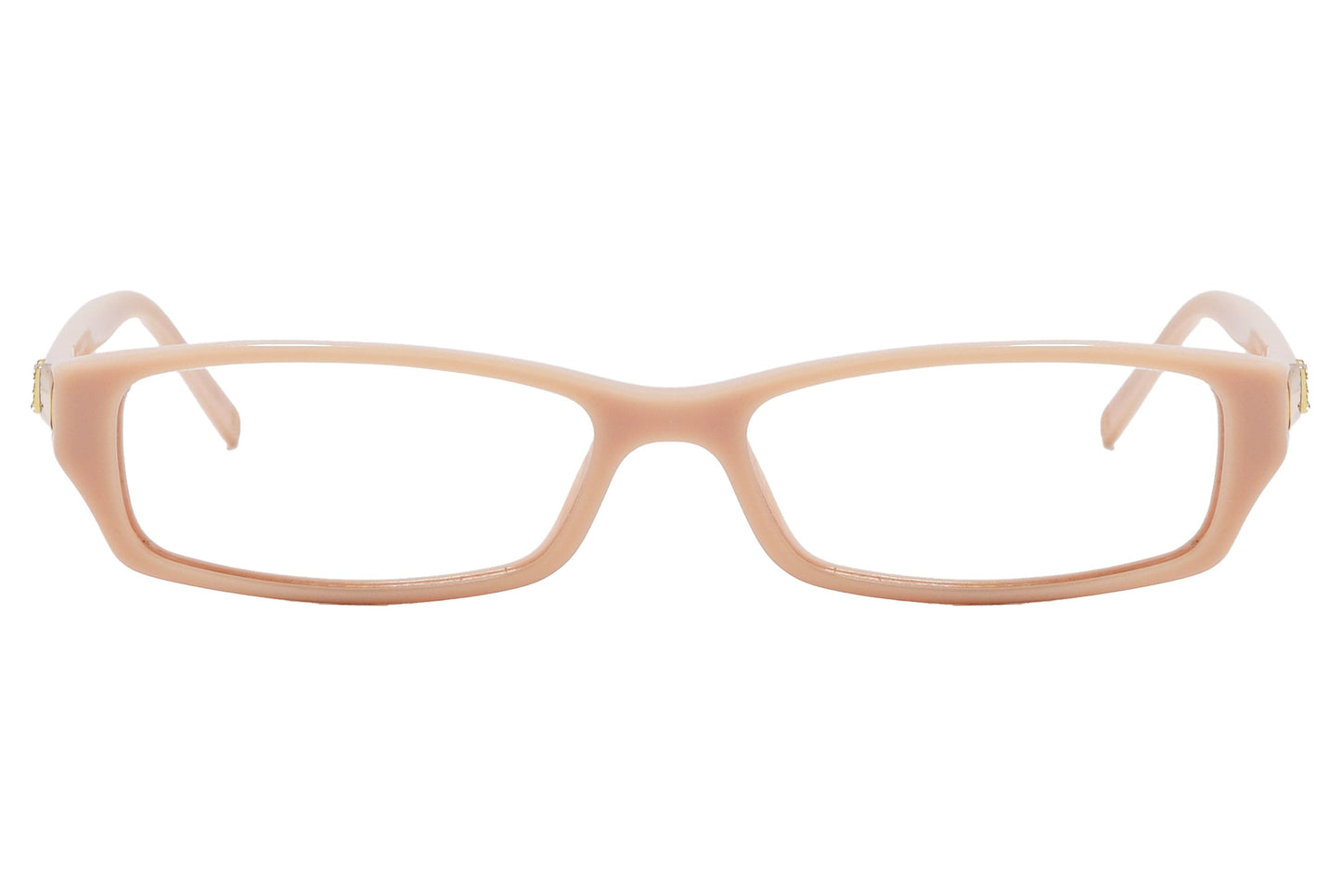 D&G Rectangle Pink Eyeglasses Frame Viewed From Front Angle.