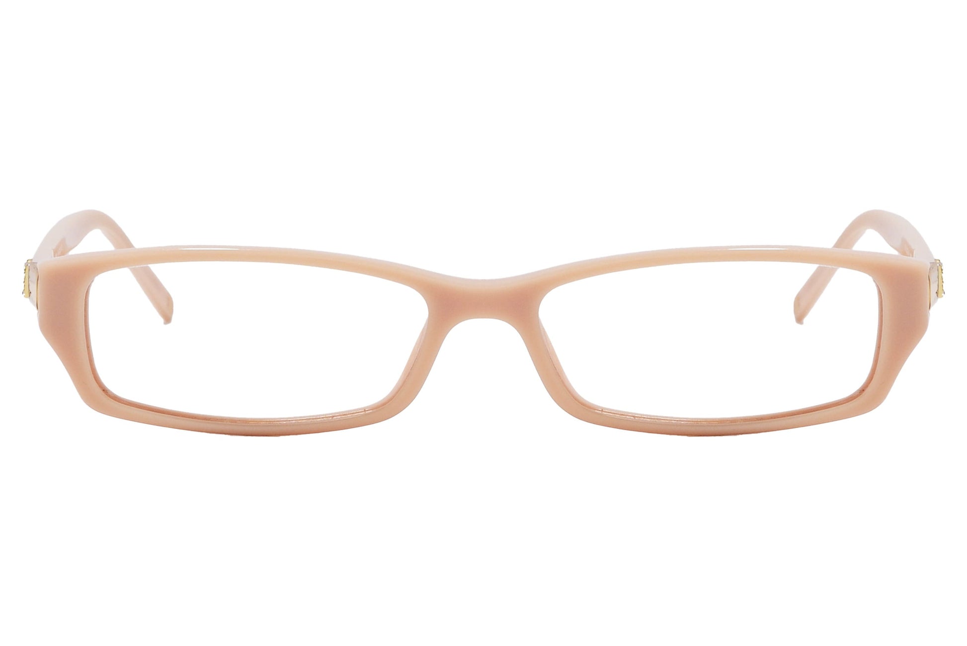 D&G Rectangle Pink Eyeglasses Frame Viewed From Front Angle.