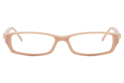 D&G Rectangle Pink Eyeglasses Frame Viewed From Front Angle.