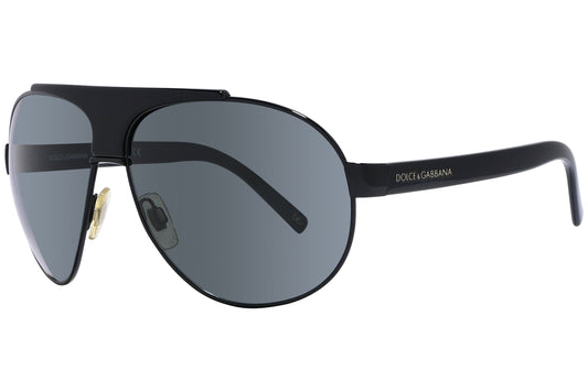 Dolce & Gabbana Black Color Aviator Sunglasses Viewed From A 45-Degree Angle.