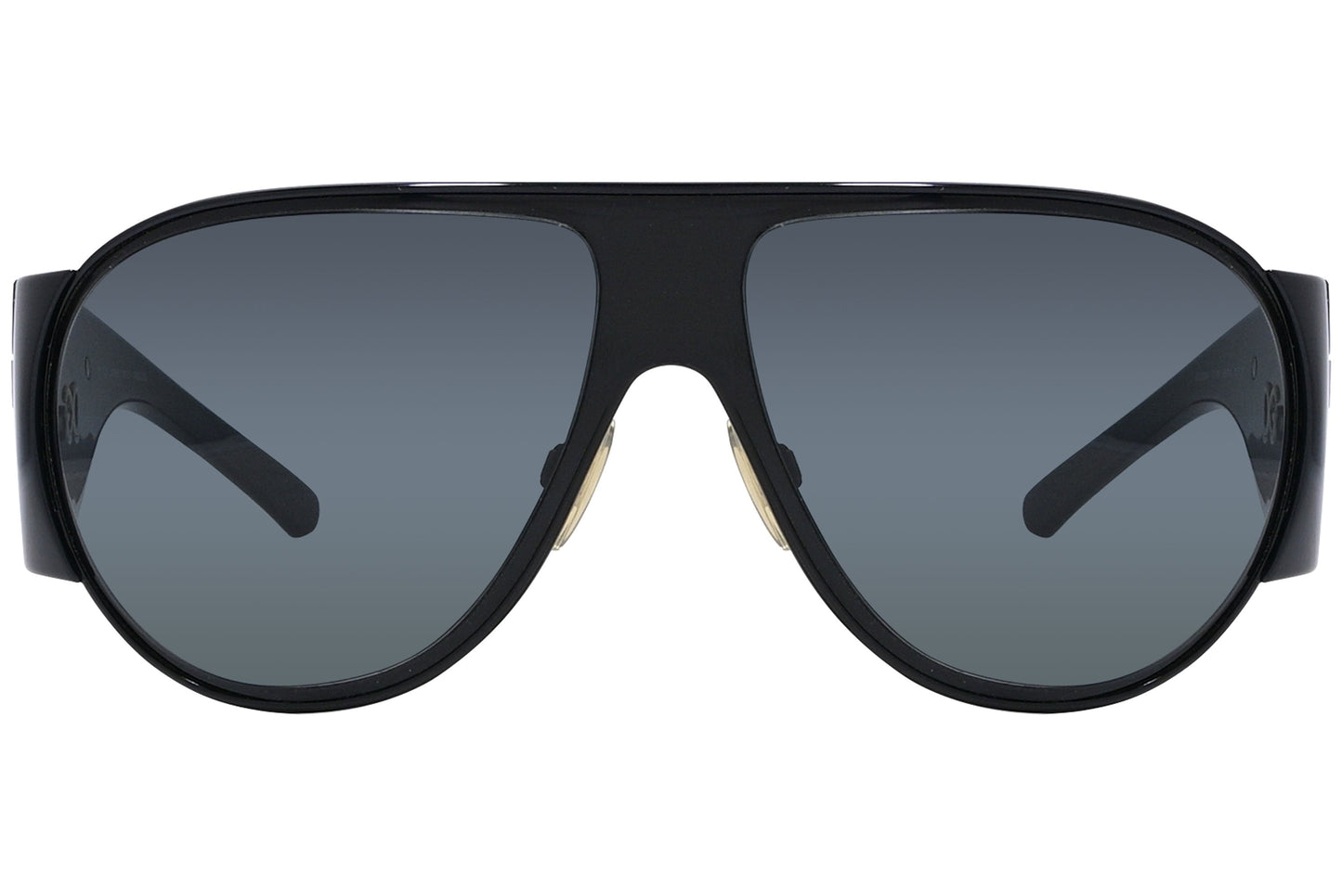 Dolce & Gabbana Black Color Aviator Sunglasses Viewed From Front Angle.